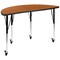 Flash Furniture Round 47.5 W, 48 L, 30 H, Chrome, Laminate, Particleboard, Steel, Wood Grain XU-GRP-A48-HCIRC-OAK-T-A-CAS-GG - alternate 9